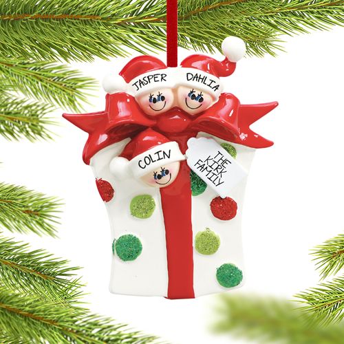 Personalized Present 3 Christmas Ornament