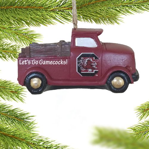 Personalized South Carolina Gamecocks Truck Christmas Ornament