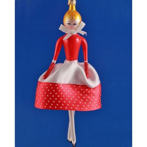 Personalized Lady of the '50s (Red) Christmas Ornament