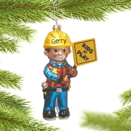 Personalized Bob the Builder Christmas Ornament