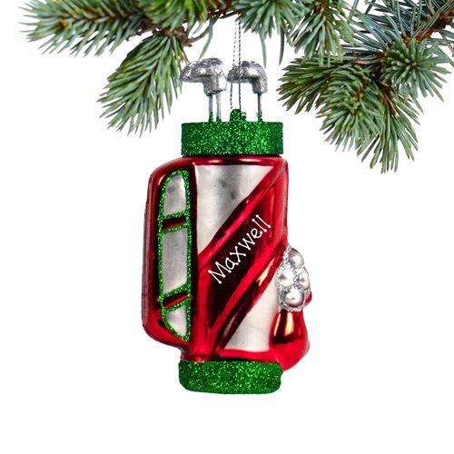 Personalized Golfbag Christmas Ornament