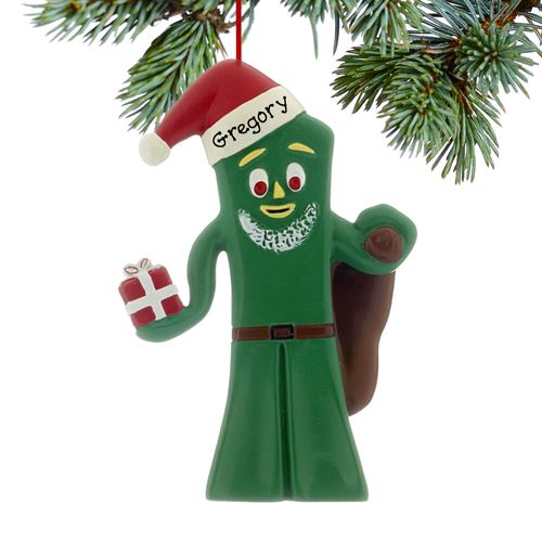 Personalized Gumby Santa Christmas Ornament