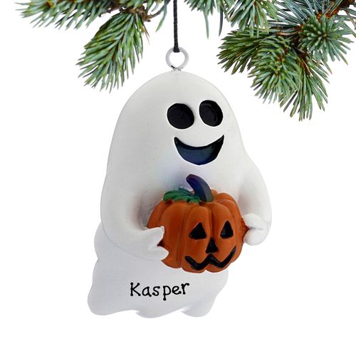 Personalized Friendly Ghost Christmas Ornament