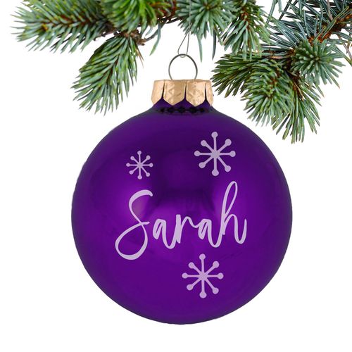 Personalized February Birthstone Christmas Ornament