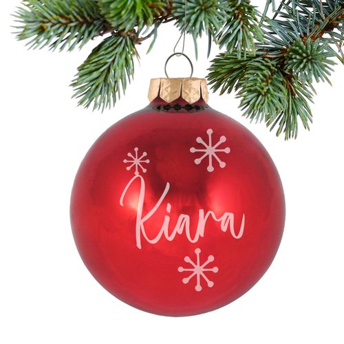 Personalized July Birthstone Christmas Ornament