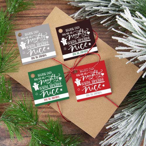 Personalized Naughty Nice Gift Tags (24 Pack)