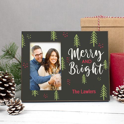 Personalized Picture Frame Christmas Merry and Bright