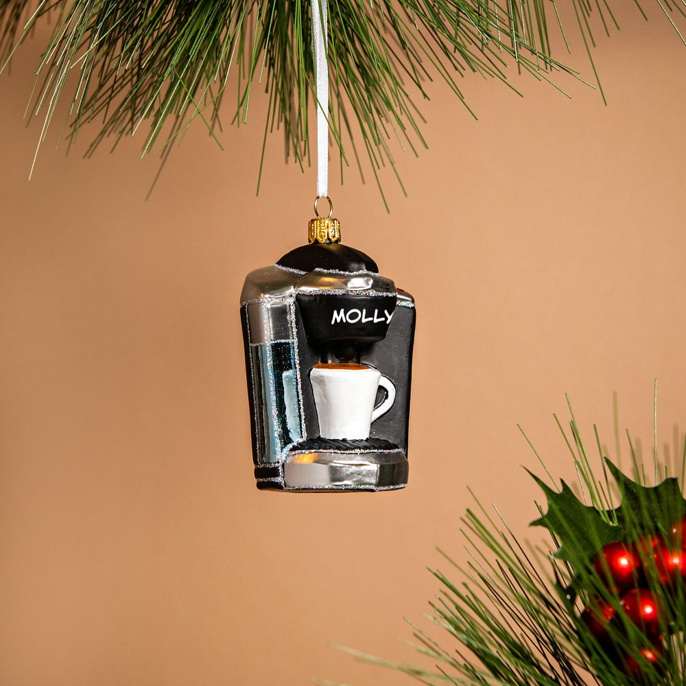 Personalized Coffee Machine Christmas Ornament Personalized Christmas
