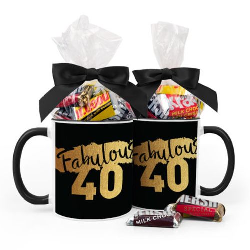 Birthday Fabulous 40 11oz Mug with Hershey's Miniatures