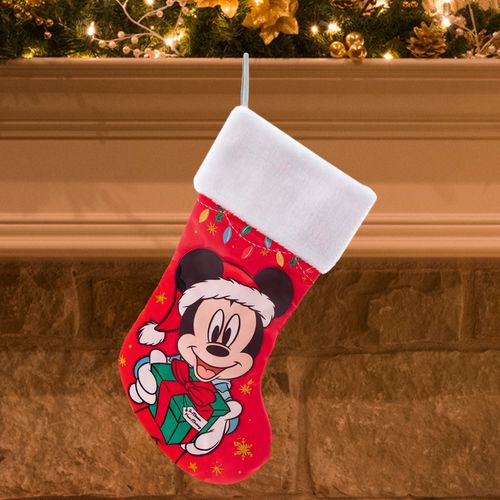 Mickey with Present Christmas Stocking