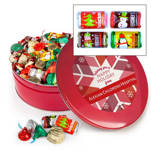 Red Snowflake Hershey's Holiday Mix Tin - 1 lb
