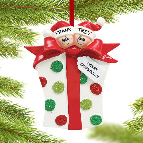 Personalized Sibling Present Christmas Ornament