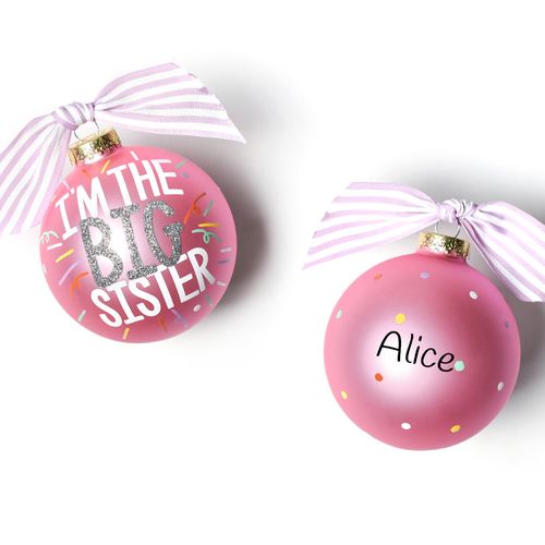 Personalized Big Sister Popper Christmas Ornament