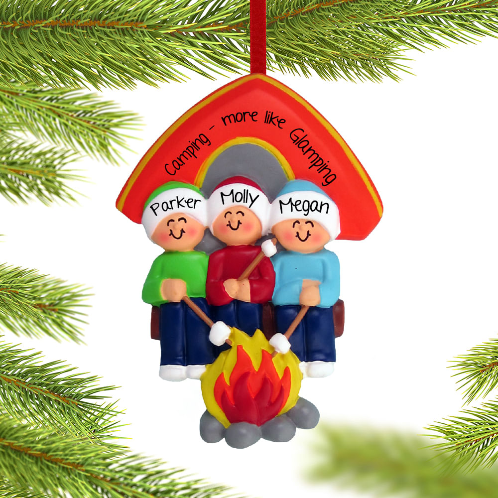 Personalized Camping Friends Christmas Ornament - Personalized Christmas Ornaments | Ornament Shop