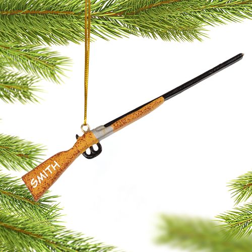 Personalized Tan Shotgun Christmas Ornament