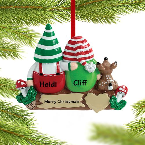 Personalized Idle Elves Friends Christmas Ornament