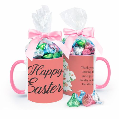 Personalized Easter Floral Bunny Egg 11oz Mug