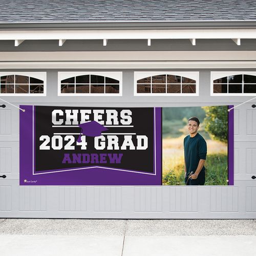 Personalized Garage Graduation Banner - Cheers Grad