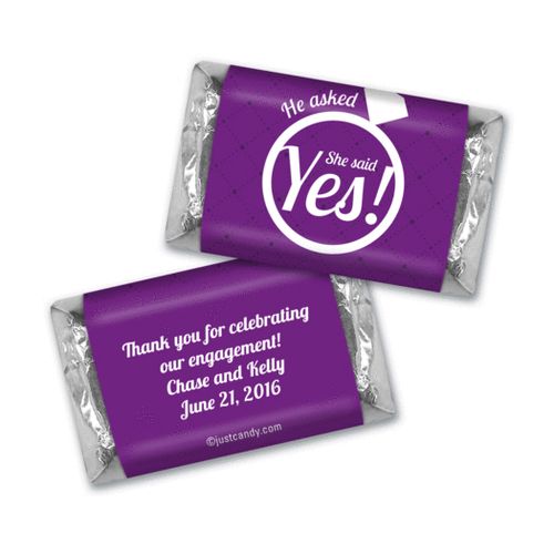 Engagement Party Favor Personalized Hershey's Miniatures She Said Yes! Ring