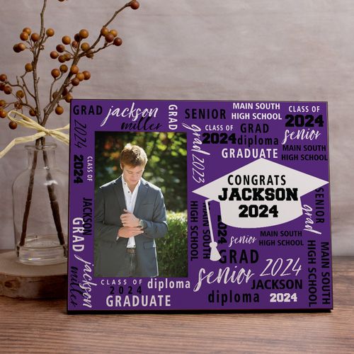 Personalized Picture Frame Graduation Word Cloud