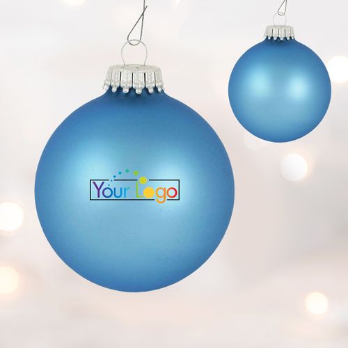 Add Your Logo Full Color One Sided Print Glass Christmas Ornament