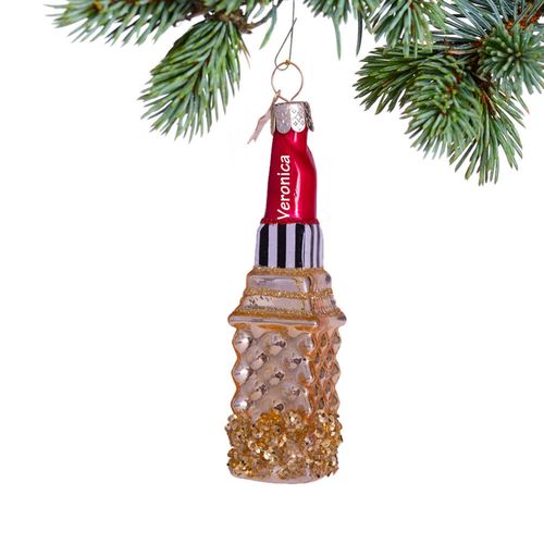 Red Lipstick Christmas Ornament