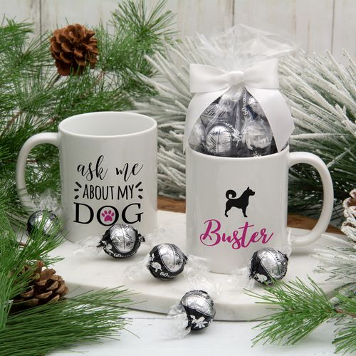 Personalized About My Dog (Shiba) 11oz Mug with Lindt Truffles