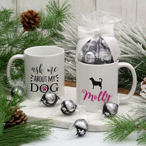 Personalized About My Dog (Beagle) 11oz Mug with Lindt Truffles