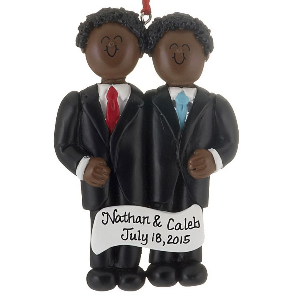 Personalized Same Sex Marriage Men Christmas Ornament Personalized