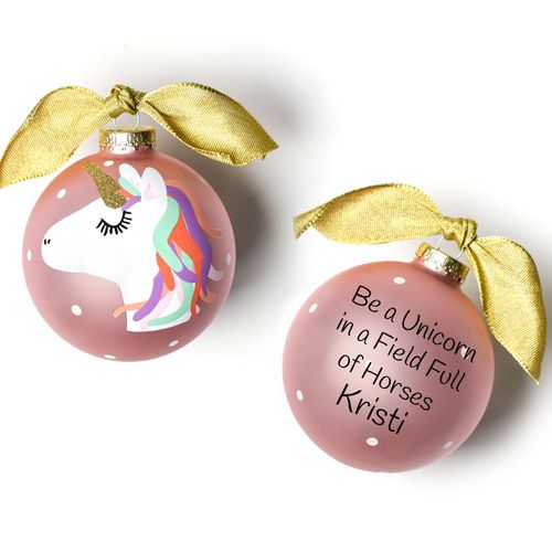 Personalized Unicorn Christmas Ornament