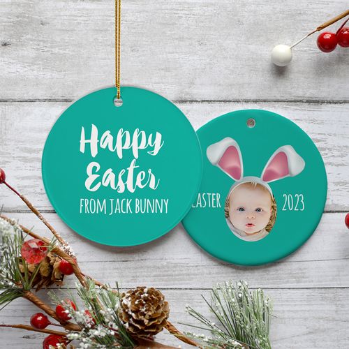 Personalized Upload Your Photo Kid's Easter Christmas Ornament