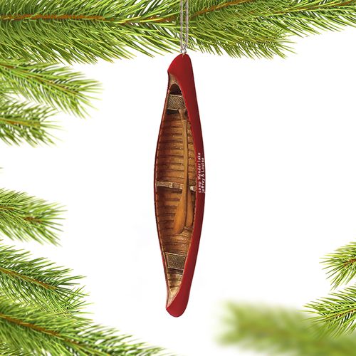 Personalized Canoe (Red) Christmas Ornament