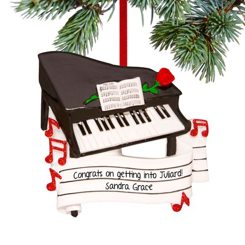 Personalized Piano Christmas Ornament