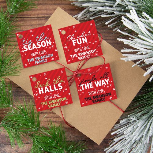 Personalized Jingle All the Way Gift Tags (24 Pack)