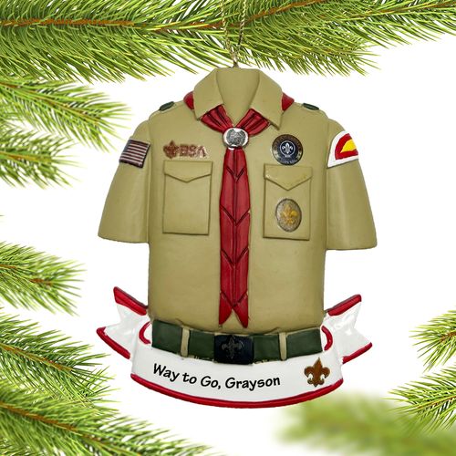 Personalized Boy Scout Christmas Ornament