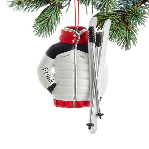 Personalized Ski Jacket Christmas Ornament