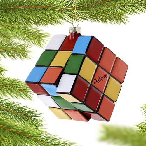 Personalized Rubiks Cube Christmas Ornament