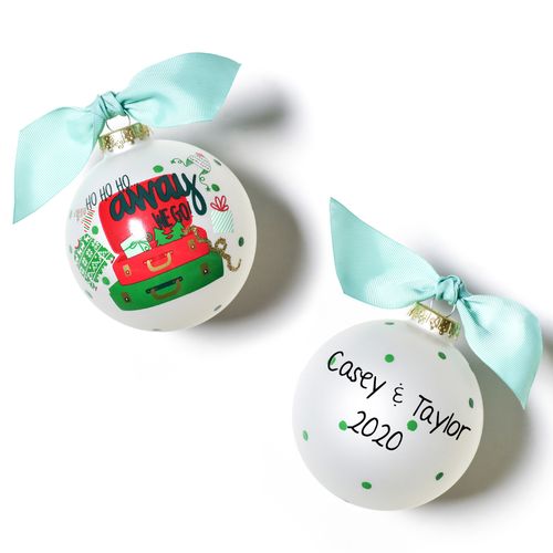 Personalized Away We Go Christmas Ornament