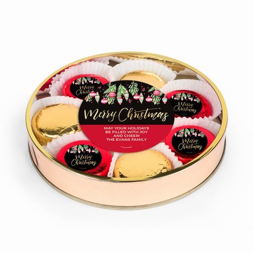 Personalized Chocolate Covered Oreo Cookies Christmas Ornaments Large Plastic Tin