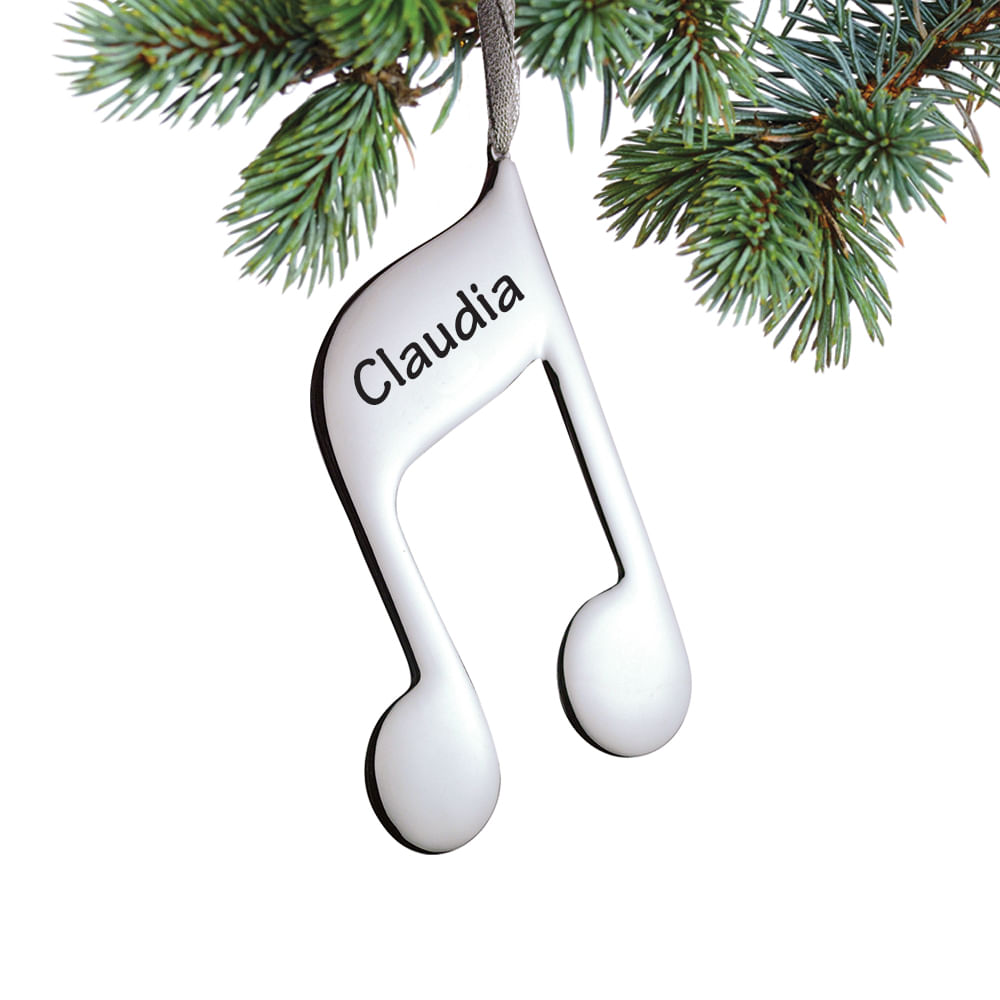 Personalized Musical 16th Note Christmas Ornament Personalized