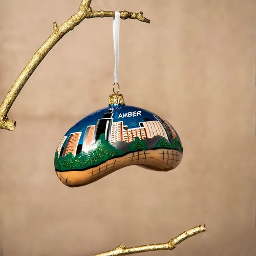Personalized Chicago Bean Daytime Scene Christmas Ornament
