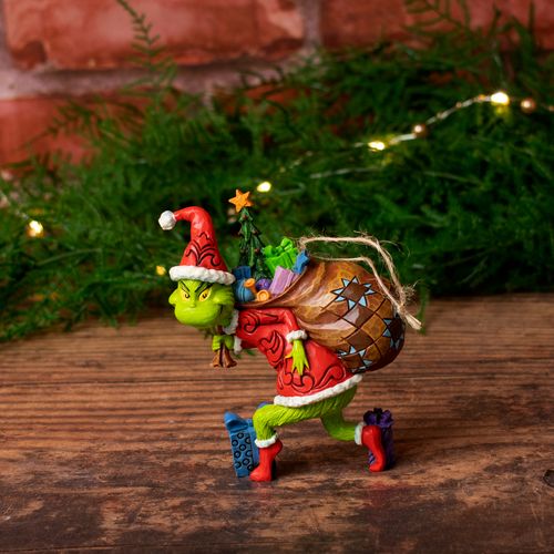 Grinch Tiptoeing Jim Shore Christmas Ornament