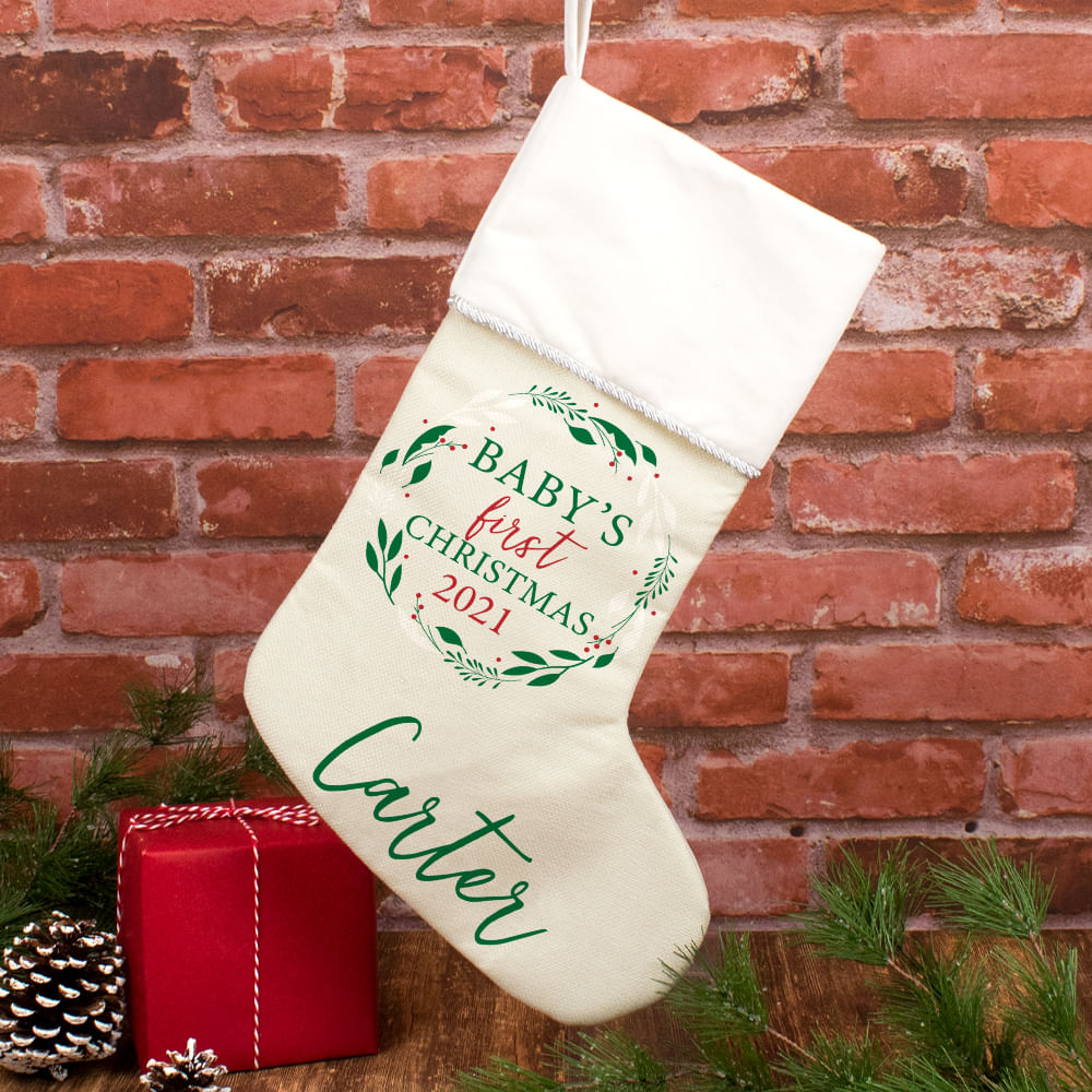 Baby's first 2024 stocking personalized