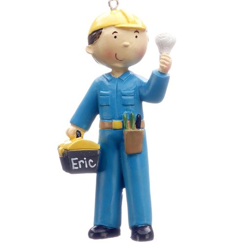 Personalized Professional Electrician Christmas Ornament