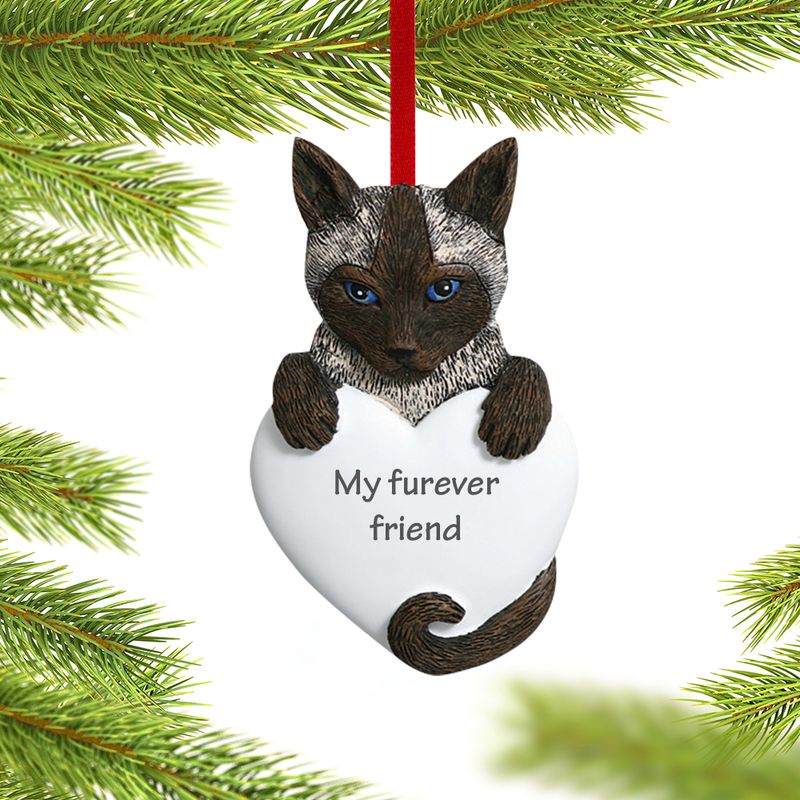 Personalized Siamese Cat Christmas Ornament - Personalized Christmas 