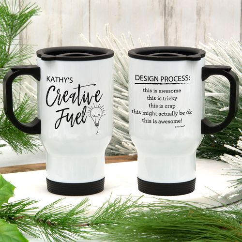 Personalized Creative Fuel Stainless Steel Travel Mug (14oz)