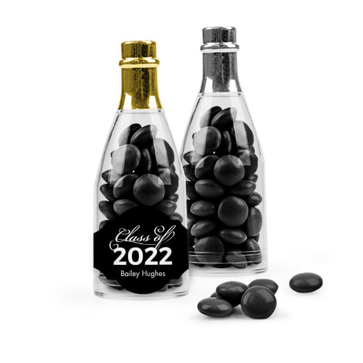 Personalized Black Graduation Favor Assembled Champagne Bottle with ...