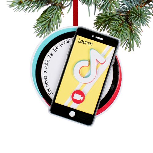 Personalized TikTok Christmas Ornament