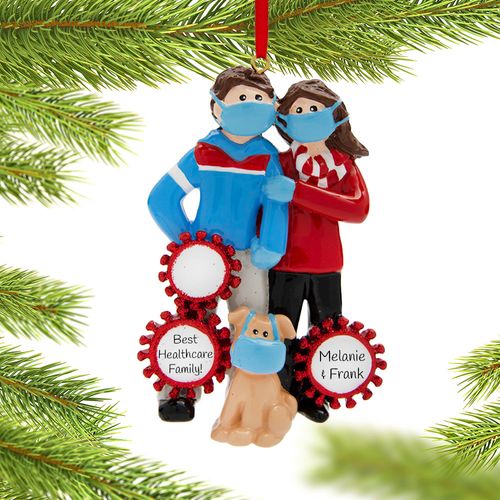 Personalized Healthcare Family Christmas Ornament