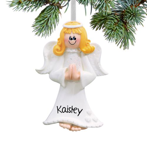 Personalized Angel Praying Christmas Ornament